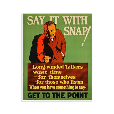 Stupell Vintage Say It With Snap Wall Plaque Art Design By Marcus Jules