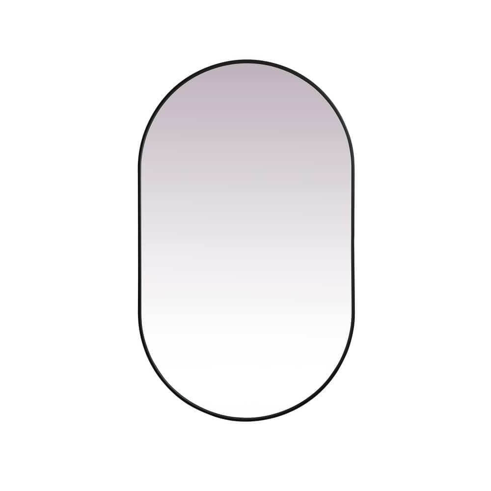 Indigo Home Metal Frame Oval Mirror 36x60 Inch