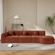 preview thumbnail 25 of 42, Christopher Knight Home- Buker Curved Polyester Sectional Sofa