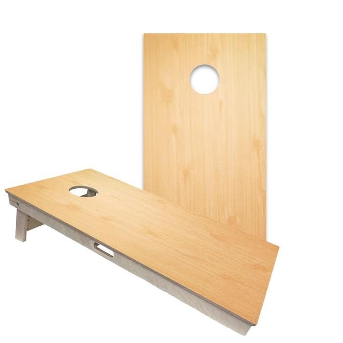 Wood Finish Light Wood Regulation 2x4 Cornhole Board Set