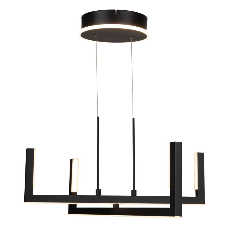 Silicon Valley Collection Integrated LED Chandelier, Black - Black