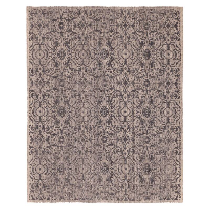 ECARPETGALLERY Hand Loomed Elysian Grey Wool Rug - 8'0 x 9'11