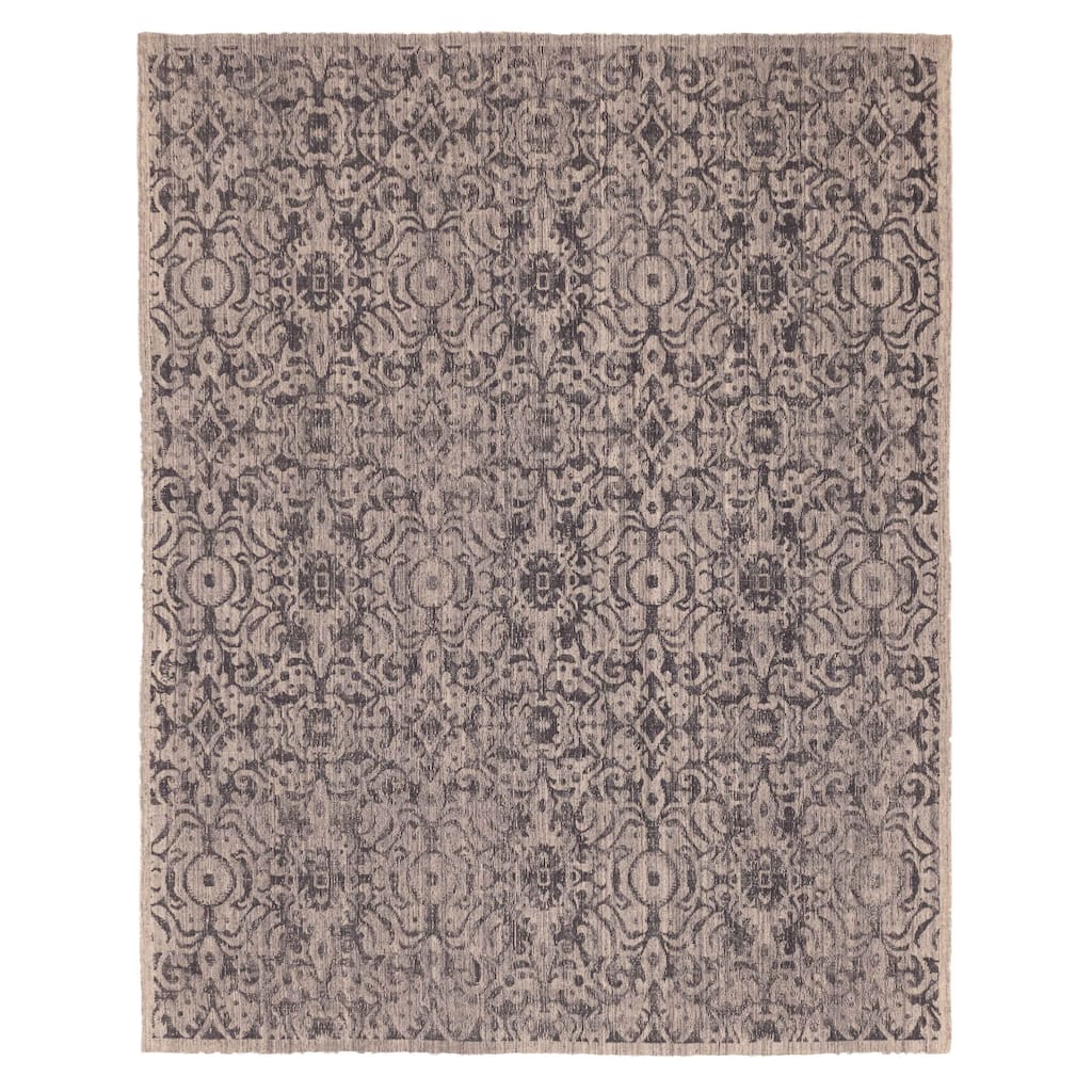 ECARPETGALLERY Hand Loomed Elysian Grey Wool Rug - 8'0 x 9'11