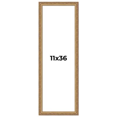 11x36 Frame Red Solid Wood Picture Frame Width 1.75 Inches | Interior Frame Depth 1 13/16 Inches