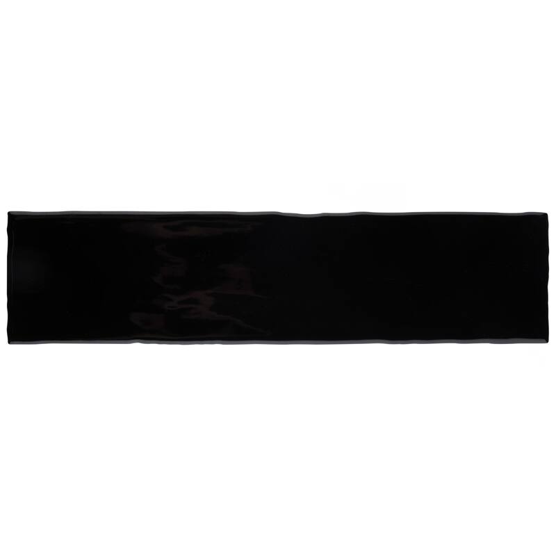 Merola Tile Castillo Black 3" x 12" Ceramic Wall Tile