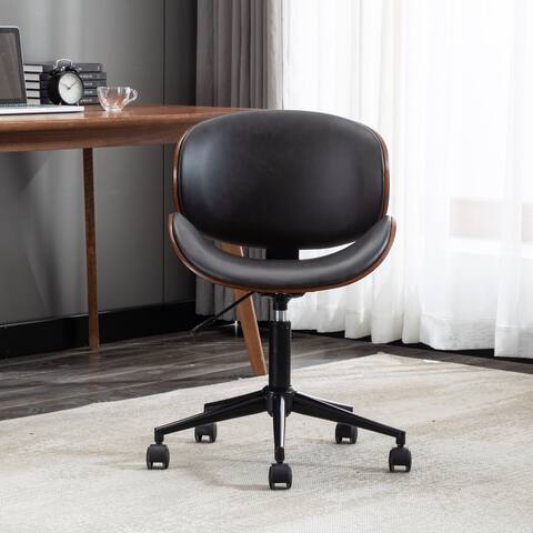 Nestfair Black Adjustable Home Office Task Chair with Wheels