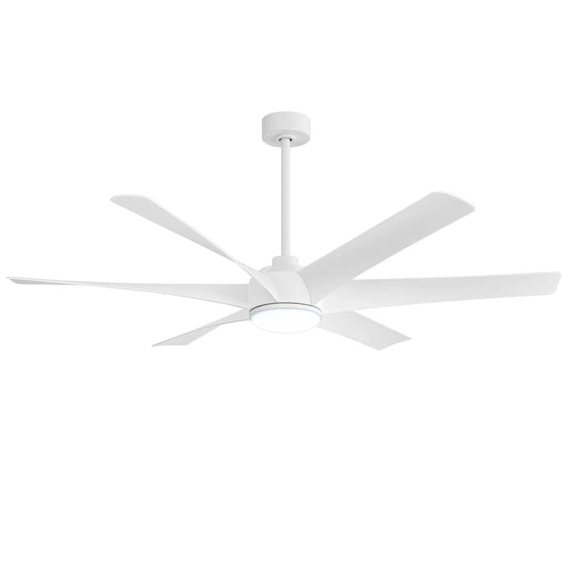 65-in Gold Large Indoor Ceiling Fan with Light Remote-6 blade