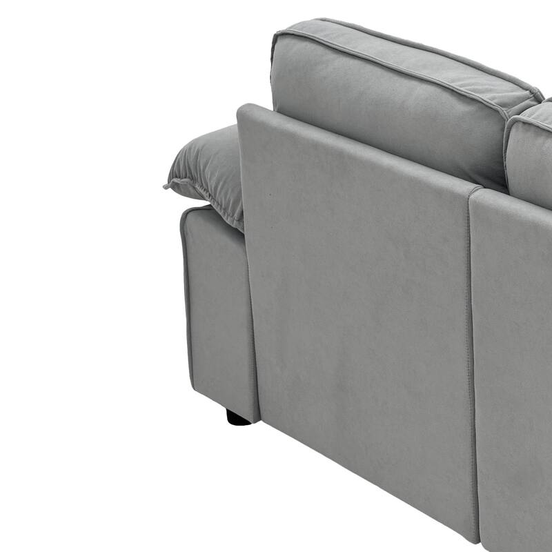 79" Loveseat Sofa Couch with Under-Seat Storage, Elegant 2-Seater Settee with Pillow Top Armrests for Living Room