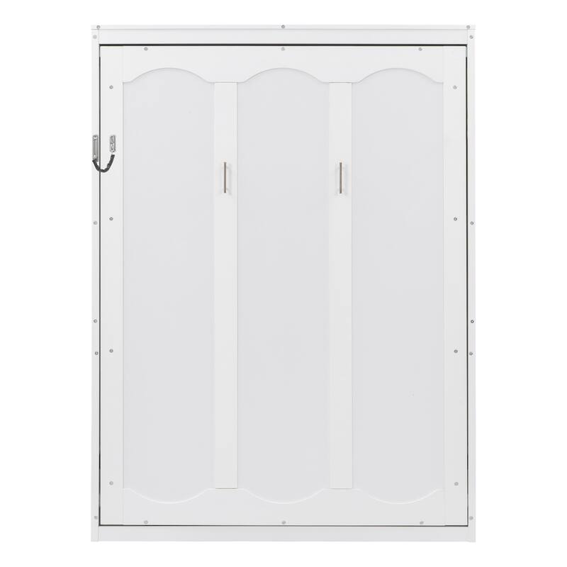 Full Size Murphy Bed with Shelves and Easy Lift Mechanism for Small Spaces