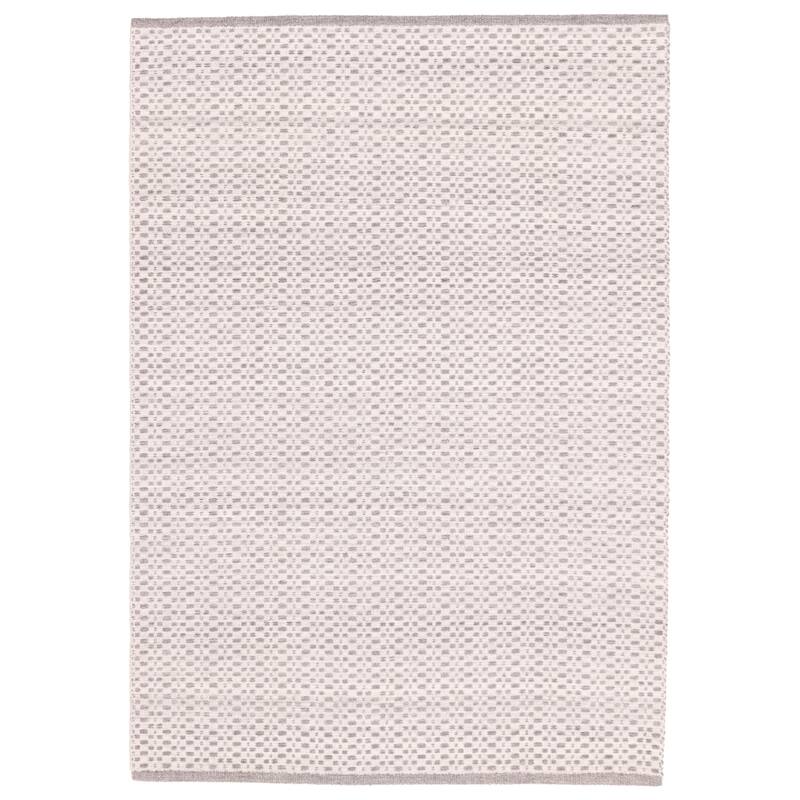 ECARPETGALLERY Flat-Weave Nevada Silver Wool Kilim - 5'3 x 7'6