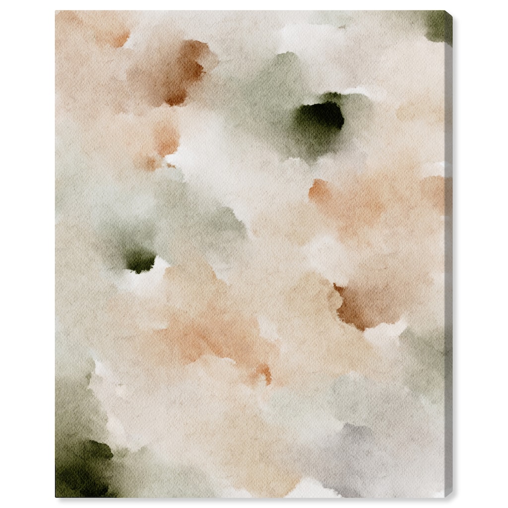 Art Remedy Cotton Balls And Cinnamon Gallery Wrapped Watercolor Boho Abstracts