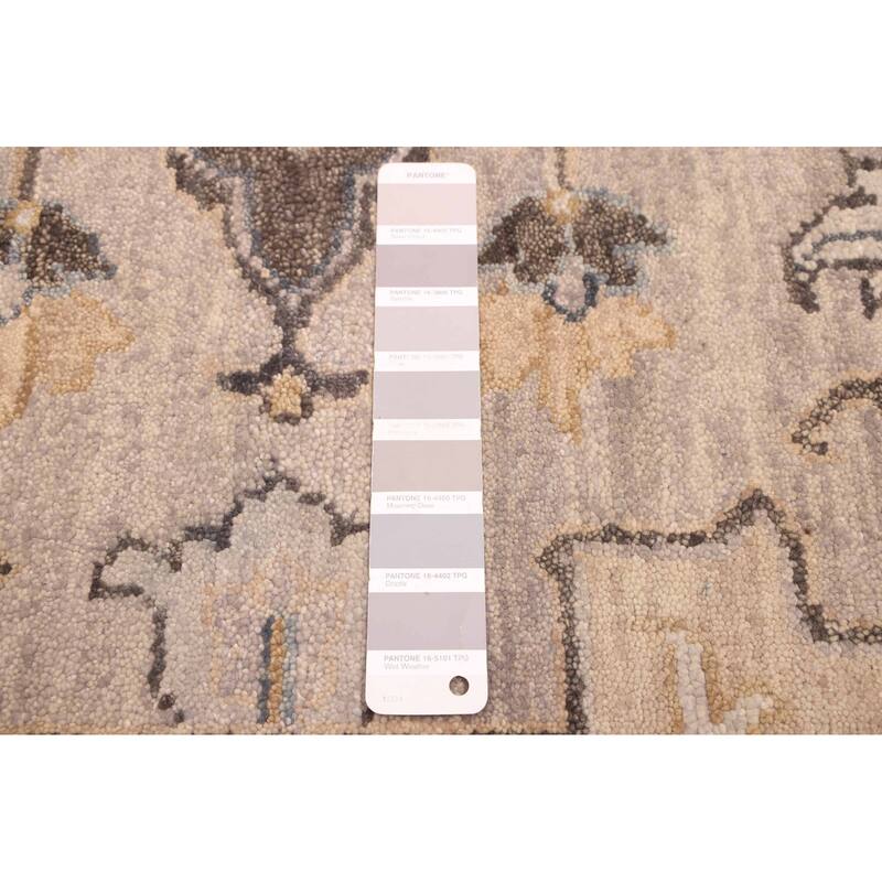 ECARPETGALLERY Hand-knotted Finest Agra Jaipur Light Grey Wool Rug - 7'9 x 9'10