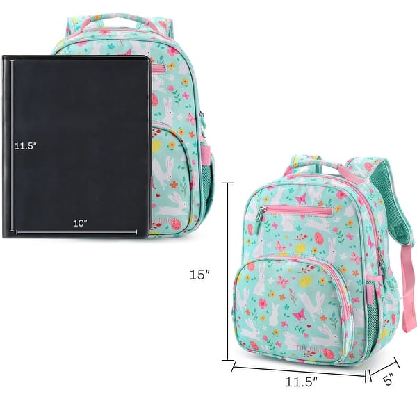 Girls Backpack 5-8: Lightweight Kids Backpacks for Girls - Girl Bookbag for Elementary School - Rabbit