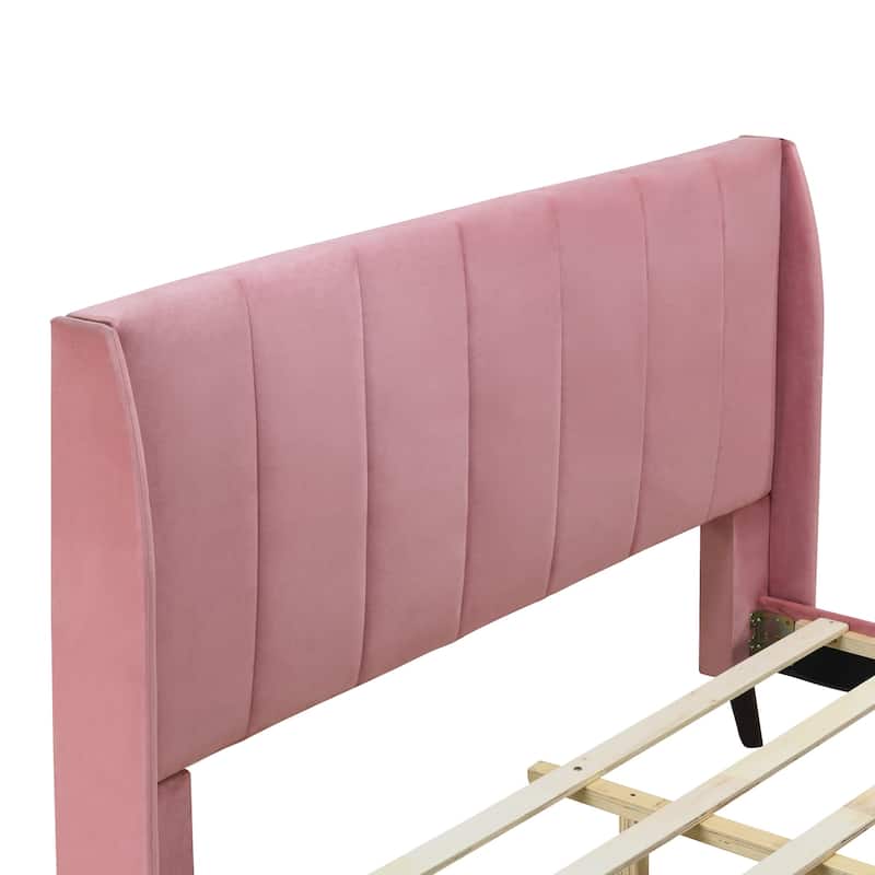 Queen Size Upholstered Platform bed