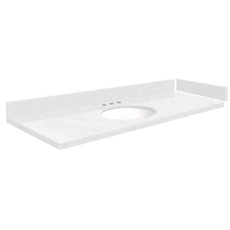 Transolid VT58.25x22-1OU-8 Silestone 59" Quartz Vanity Top with