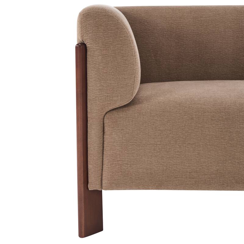 Christopher Knight Home Aurelian Birch Upholstered Tuxedo Sofa with Solid Wood Legs