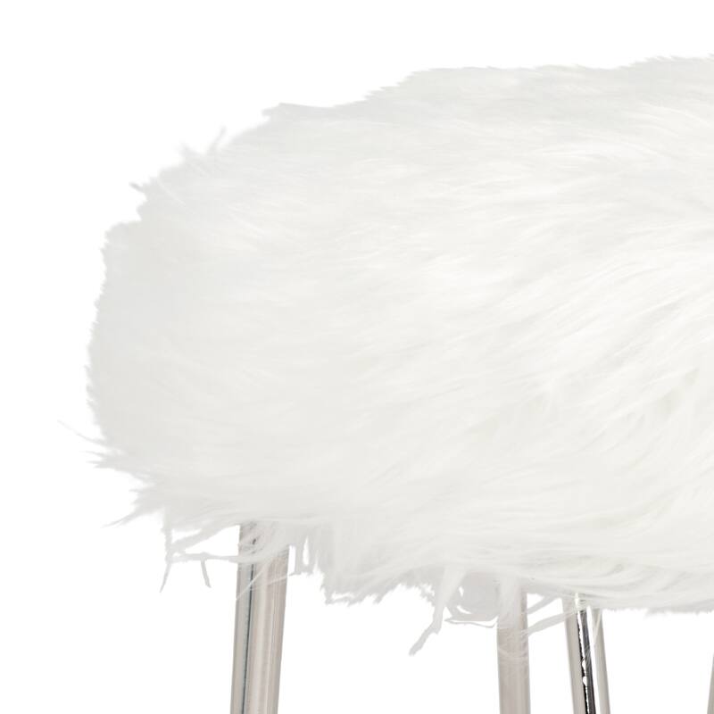 SAFAVIEH Caspian Hairpin Leg Foot Stool - 13"W x 13"D x 19"H