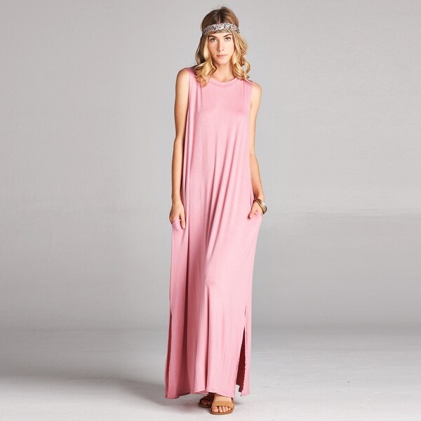 solid maxi dress