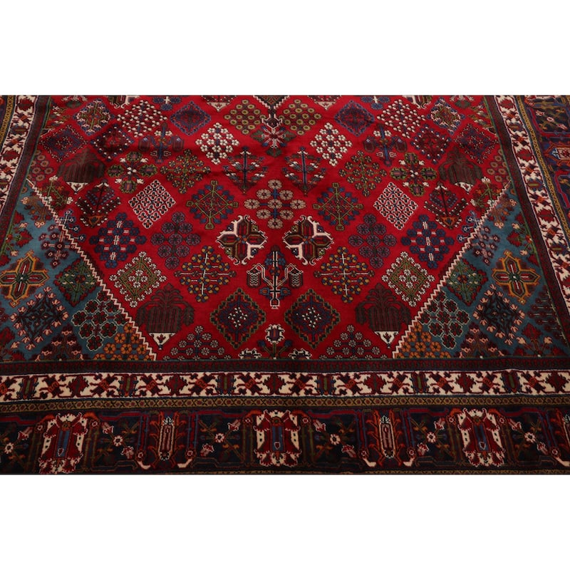 8'7''x12'8'' Hand Knotted Wool Red Joshegan Traditional Rug - 8' 7'' x 12' 8''