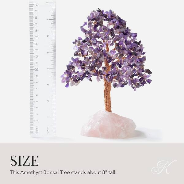 Natural Amethyst Chakra Crystal Tree with Base, Healing Properties