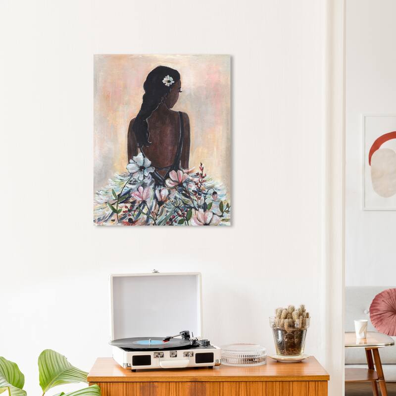 Wynwood Studio Fashion and Glam Modern Beauty Brown and Light Pink Rustic Wall Art Canvas Print - 24 x 20