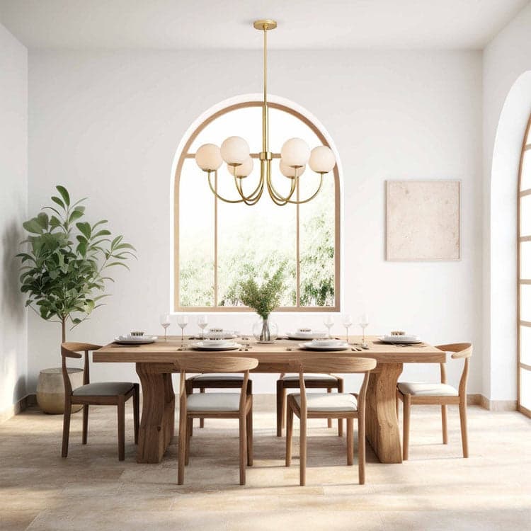 Bard Globe Chandelier - White - 30"