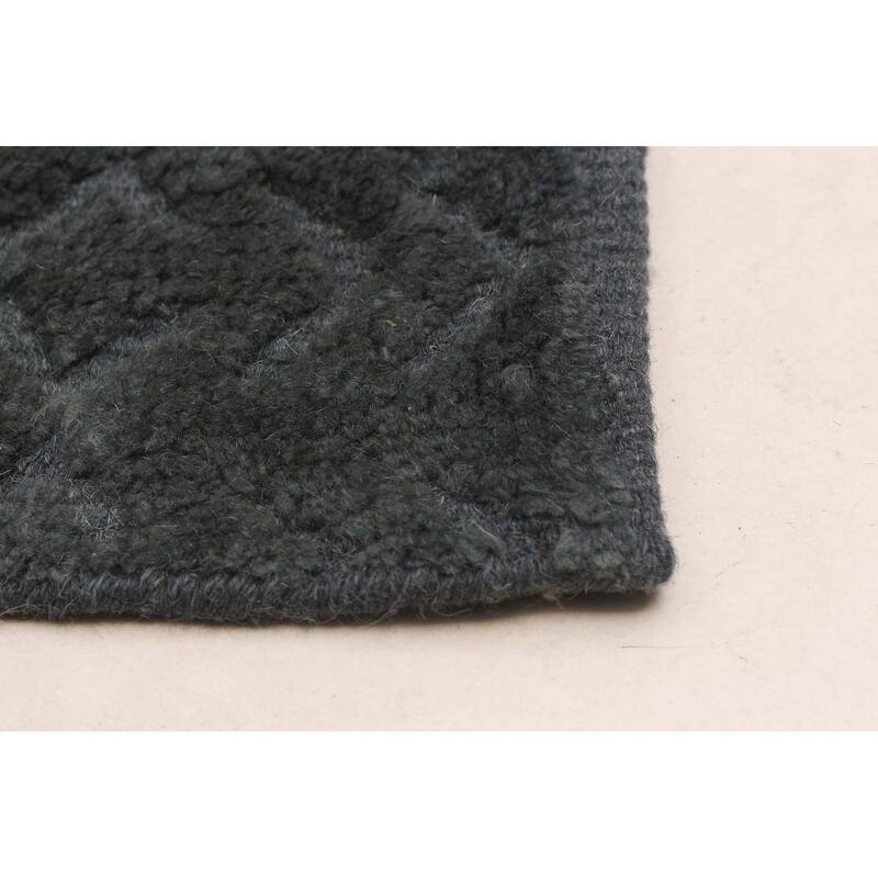 ECARPETGALLERY Hand-knotted Tangier Grey Wool Rug - 10'0 x 13'9