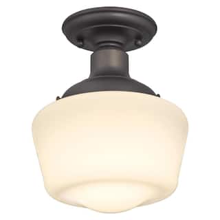 Roseto Chilliwack Single Light 7" Wide Semi-Flush Drum Ceiling Fixture