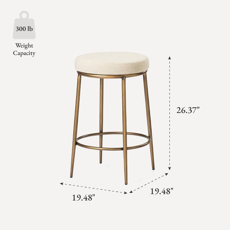 Maven Lane Stella Metal Kitchen Dining Stool