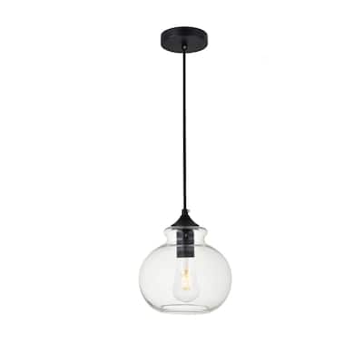1-light 8-inch Pendant Light w/ Clear Glass Shade
