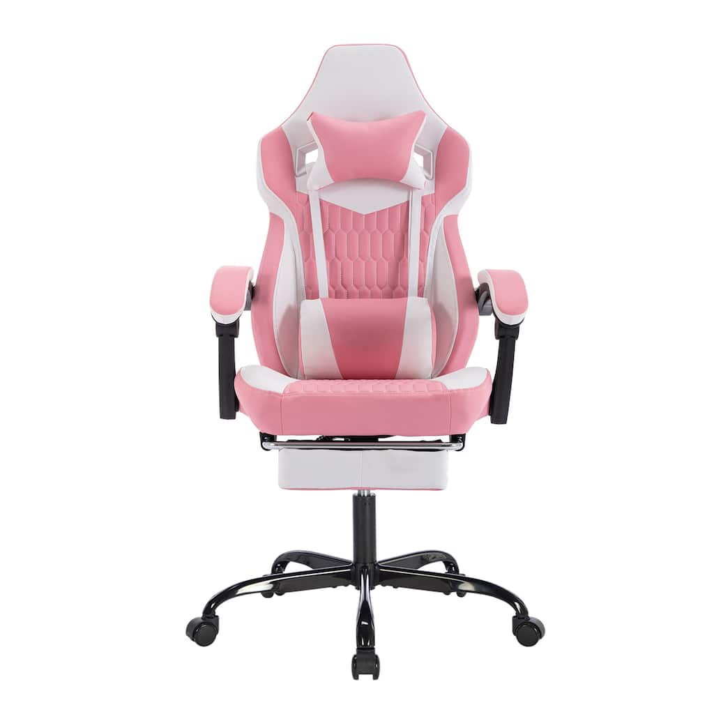 Gaming Chair with Footrest, High Back Gaming Chairs Ergonomic Chair with Adjustable Headrest Lumbar Support Video Gaming Chair