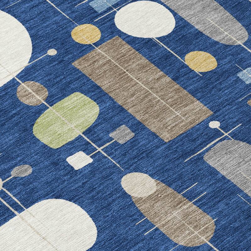 Machine Washable Indoor/ Outdoor Contemporary Fun Chantille Rug