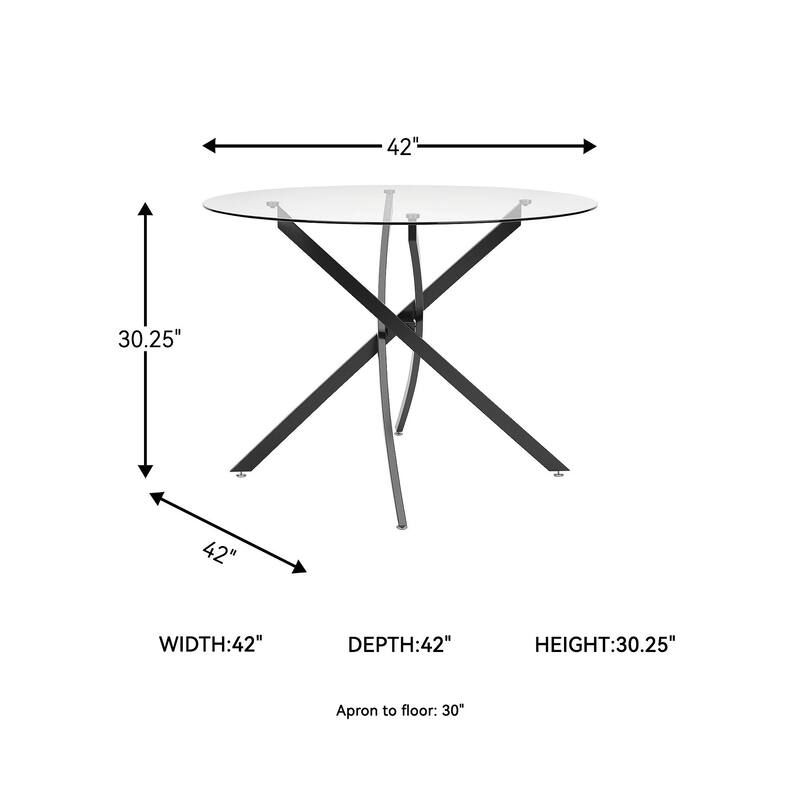 Signature Design by Ashley Pharwynn Black Dining Table - 42" W x 42" D x 30" H
