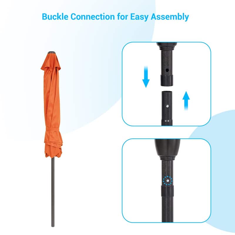 Bonosuki 7.5-foot Waterproof Sunshade Canopy Patio Umbrella