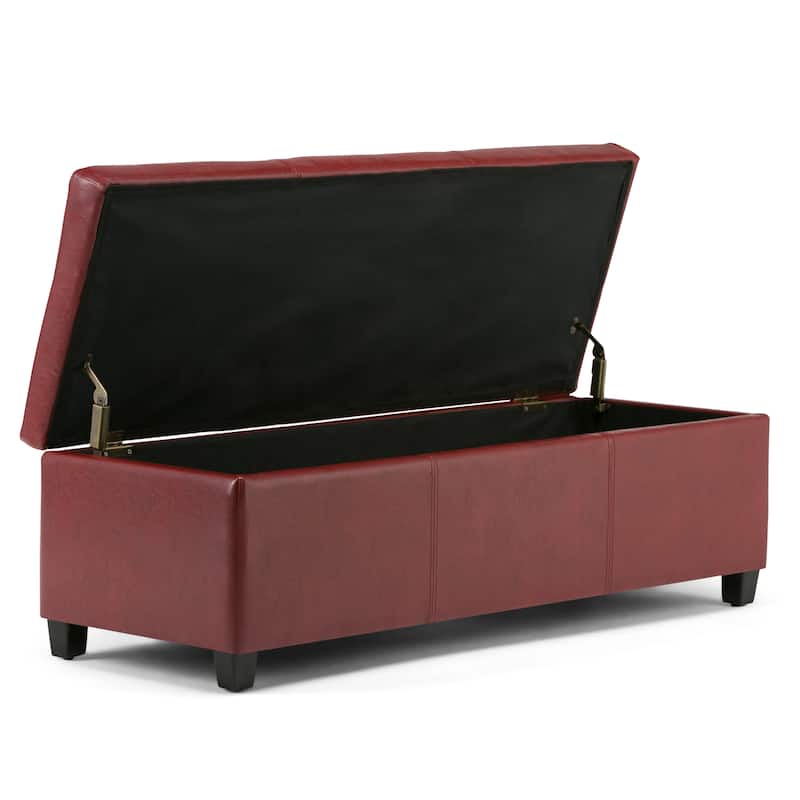 WYNDENHALL Franklin 48-in. Wide Contemporary Rectangular Storage Ottoman