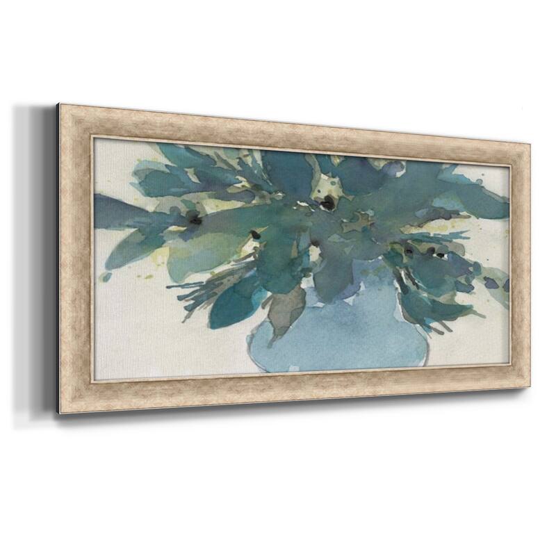 Blue Vintage Charm I Premium Framed Canvas- Ready to Hang