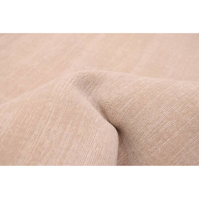 ECARPETGALLERY Hand Loomed Kashkuli Gabbeh Light Khaki Wool Rug - 7'9 x 9'10