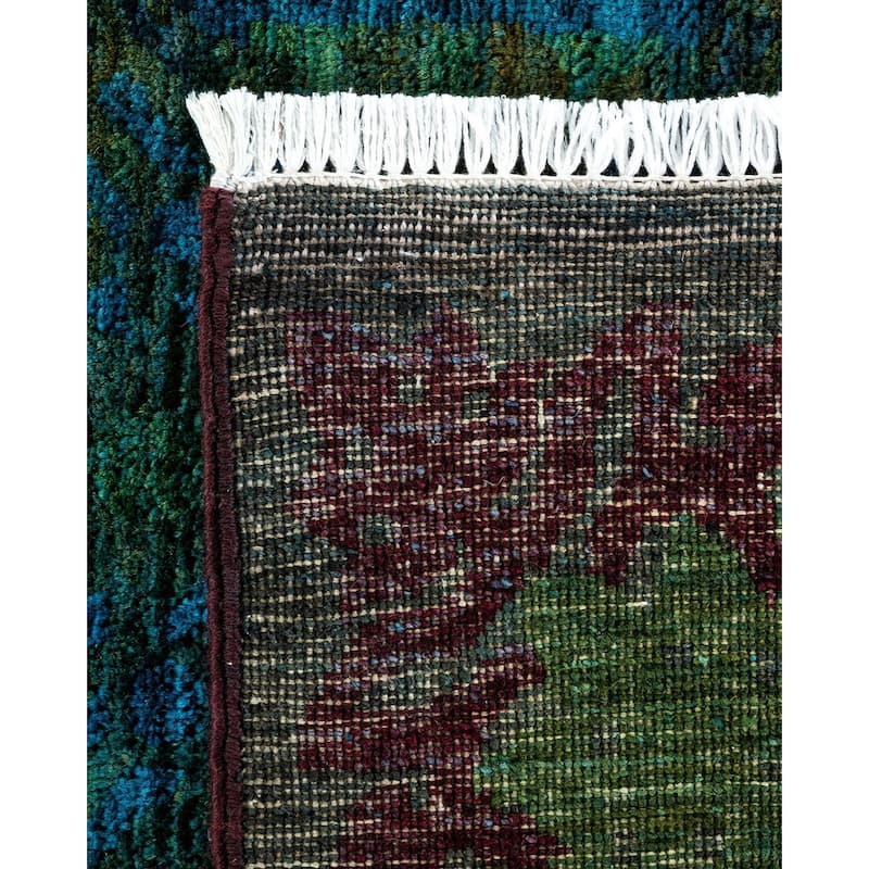 Overton Handknotted Wool Vintage Inspired Contemporary Suzani Gray Area Rug - 12' 2" x 11' 9"