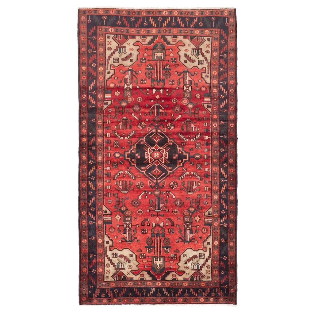 ECARPETGALLERY Hand-knotted Andelz Red Wool Rug - 4'8 x 8'10