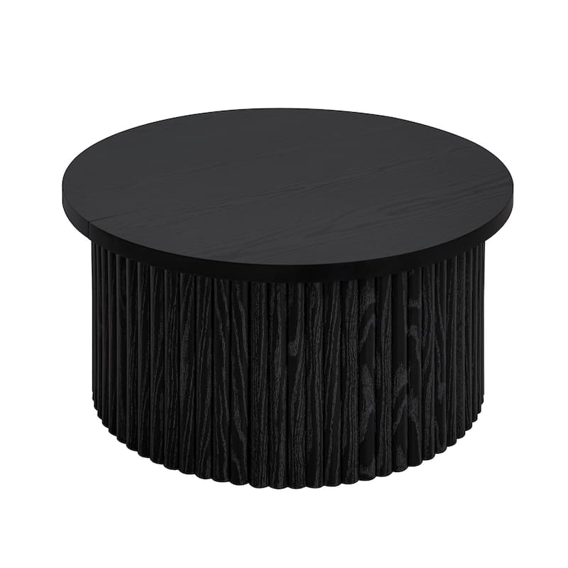 Roomfitters Round Coffee Table, Modern Accent Side Table, Wooden Center Table