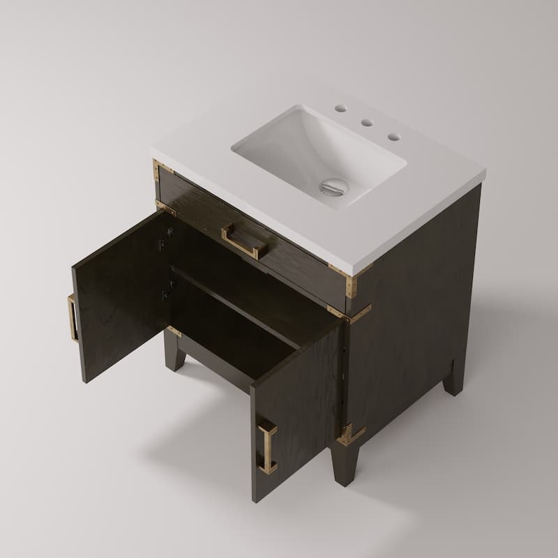 Laurel Bath Vanity with Cultured Marble Top and Sink