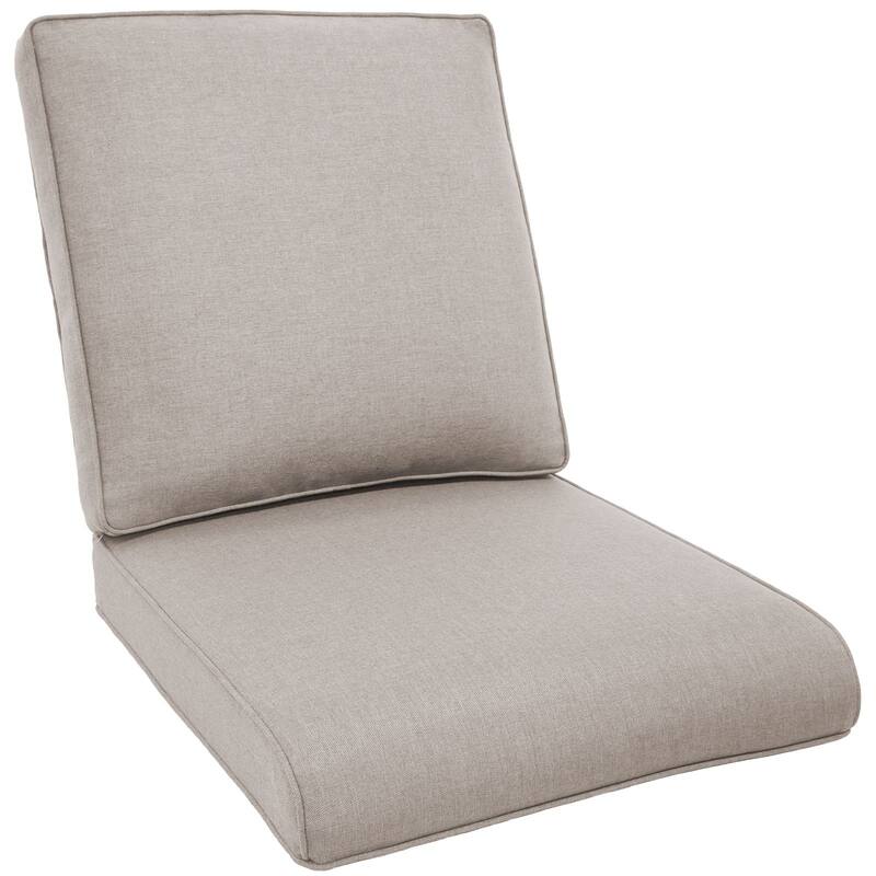 Gymojoy Pillow and Cushion Set Deep Seat Indoor/Outdoor - 25" x 22" x 4" - One Set - Beige