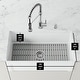 preview thumbnail 25 of 40, VIGO White Casement Front Matte Stone Farmhouse Kitchen Sink