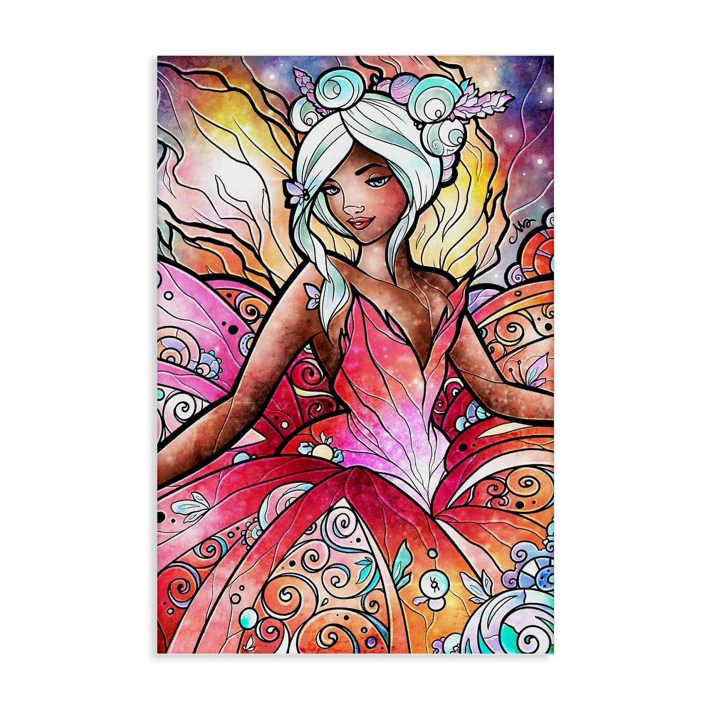 Stupell Pastel Nouveau Fairy Canvas Wall Art Design By Mandie Manzano