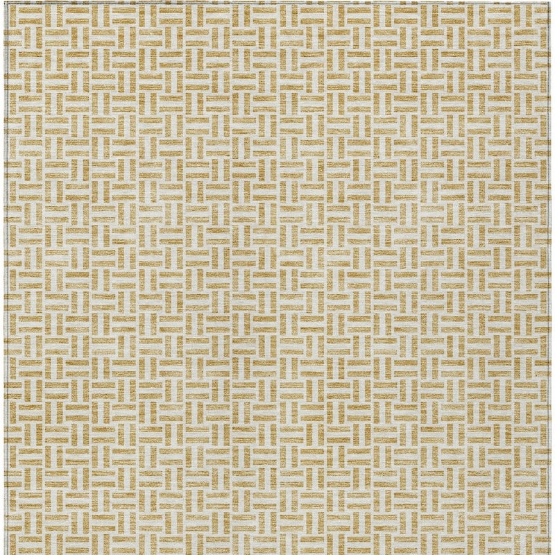 HomeRoots Geometric Transitional Rectangle Outdoor Rug