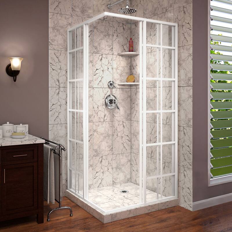 DreamLine French Corner Framed Sliding Shower Enclosure - 34.5" x 34.5"