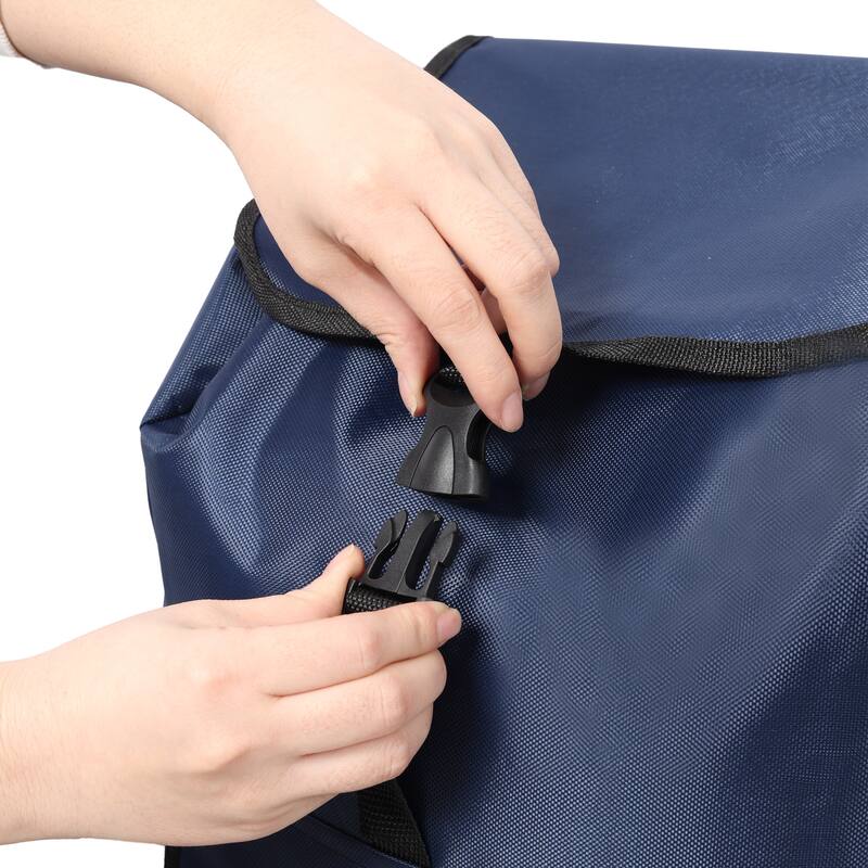 Shopping Trolley with Wheels, Trolley Black Foldable Shopping Cart, Removable Shopping Oxford Waterproof Bag