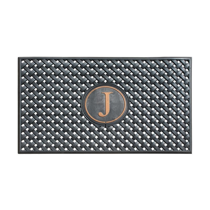 A1HC 100% Pure Rubber Monogrammed Front Door Mat 24" x39" Indoor Outdoor Doormat