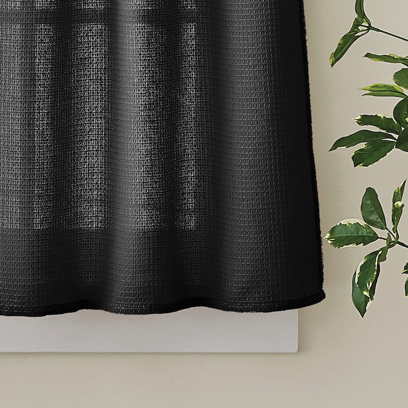 Curtainworks Eldridge Waffle 3-piece Valance & Tier Set