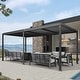preview thumbnail 16 of 74, PURPLE LEAF Outdoor Louvered Pergola with Adjustable Metal Roof for Patio Pergola 11.5' x 23.6' - Grey